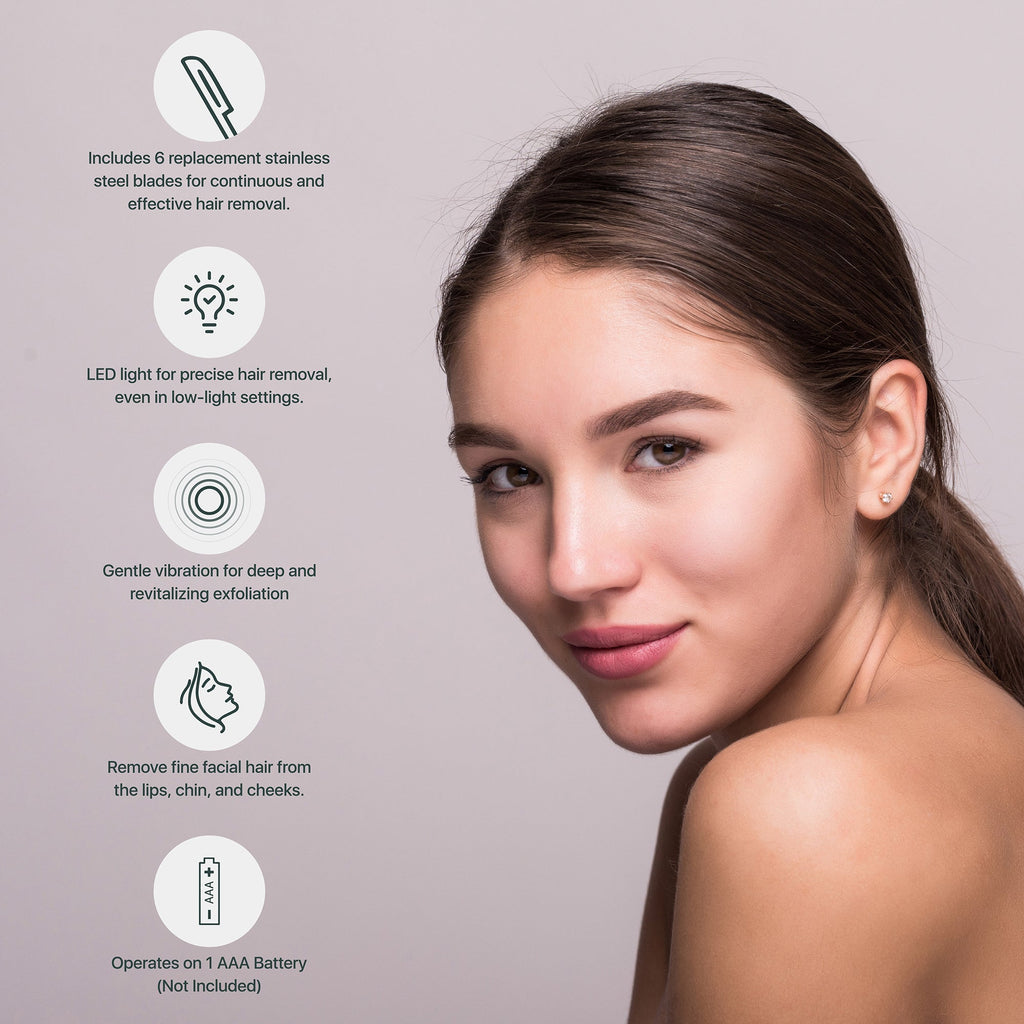 Glow & Clarity Trio: Derma Roller, Precision Dermaplaning Tool, & Pore Vacuum-1