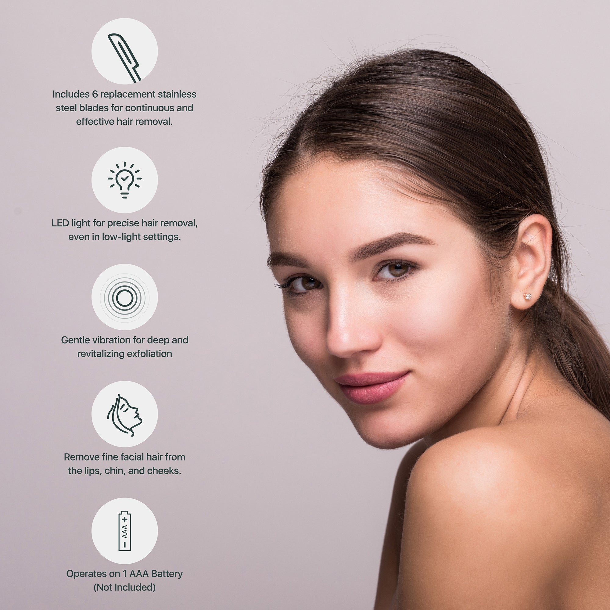 Glow & Clarity Trio: Derma Roller, Precision Dermaplaning Tool, & Pore Vacuum-1