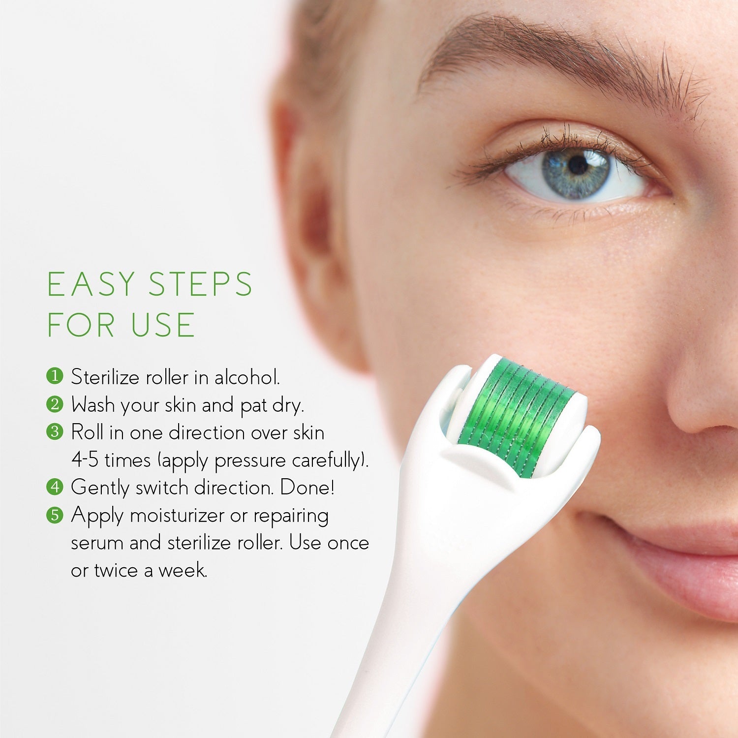 Glow & Clarity Trio: Derma Roller, Precision Dermaplaning Tool, & Pore Vacuum-2